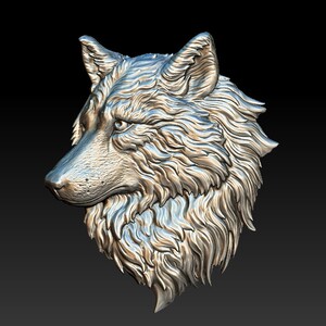 欧式狼头珠宝吊坠stl浮雕图纸精雕图jdp灰度图bmp三维机雕创意obj