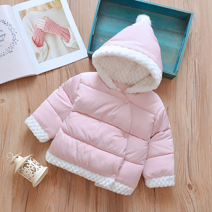 婴儿童装秋冬季外套加绒加厚棉袄0-1一周半两2-3周岁4女宝宝棉服
