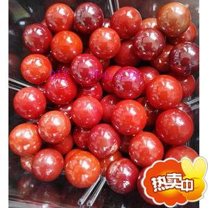 直径16毫米红色奶油闪光玻璃珠/水晶珠弹珠稀有颜色创意花瓶特惠