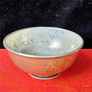 tb3850689180淘宝古玩古董大清乾隆年制婴戏图百子图银碗包老保真