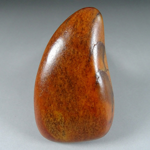 精品玉石新疆和田玉籽料原石157克天然原籽红沁枣红皮黄玉把件c07