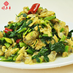 祥泰丰雪菜炒蛤肉1kg 翡翠炒蛤肉煲仔饭盖浇饭私房菜蛤肉蛤蜊肉