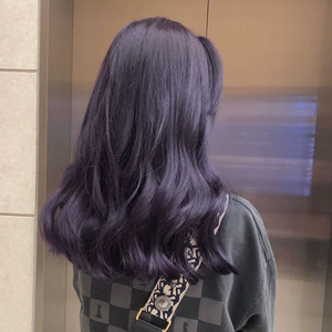 黑紫色染发膏2022网红潮流行葡萄紫显白盖白发黑茶色蓝黑色直接染