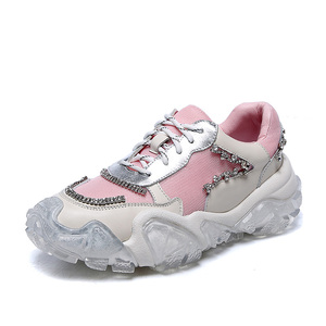 k1411阿比让水晶底老爹鞋新款水钻网红超火厚底