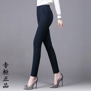 正品哥弟新款专柜女裤2021春季百搭修身高腰弹力显瘦美腿小脚裤子