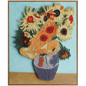 墙蛙x弦丝梵高向日葵手工diy制作绕线画钉子画材料包减压节日礼物