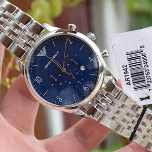 正品armani阿玛尼手表男三眼多功能钢带石英商务男表ar1942/1863