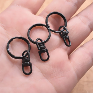 黑色8字旋转扣配钥匙圈 diy手工钥匙扣挂饰配件 万向转接扣8字环