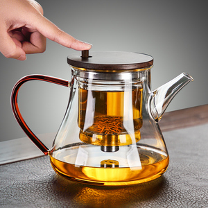 飘逸杯全玻璃茶壶办公室泡茶神器一键茶水分离红茶泡茶壶家用茶具
