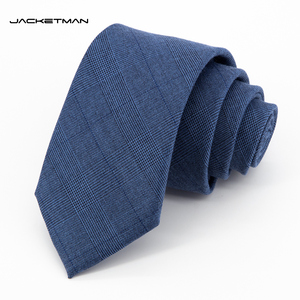 Jacketman领带男韩版正装蓝色英伦窄款格子纹个性时尚7cm礼盒装