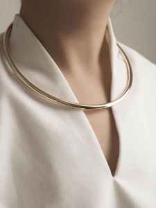 新款欧美铜管金属项圈女项链choker颈圈亚马逊货源外贸饰品