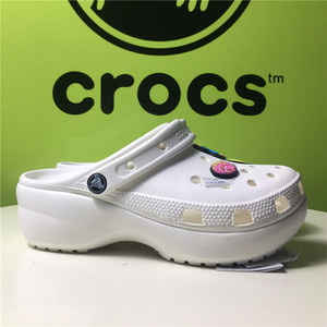 新款crocs洞洞鞋卡骆驰云朵欧阳娜娜厚底女鞋沙滩凉鞋坡跟206750