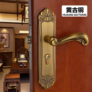 【天天特价】欧式门锁简约卧室室内门锁实木房门锁象牙白机械门锁
