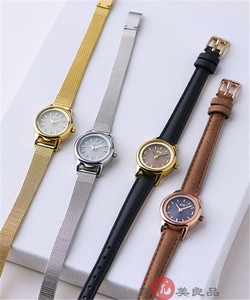 日本代购 ete 女士精致迷你袖珍小表盘网状钢带商务休闲石英手表