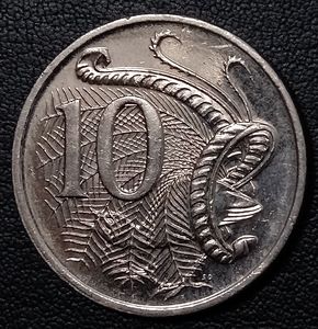 澳大利亚2002年10分镍币,琴鸟,23.5mm,外国硬币收藏大洋洲钱币