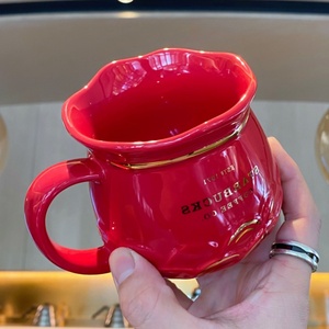 星巴克2021新年便签夹可爱小熊小牛杯垫福袋造型陶瓷喝水马克杯子