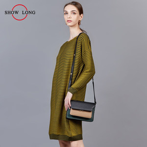 【专柜正品】舒朗品牌女装 2018年冬装新款羊毛针织连衣裙sh4l12