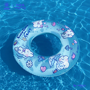 造次元x软萌兔mongmong正版授权成人游泳圈可爱少女心新款浅蓝