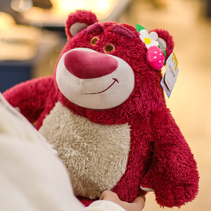 正版迪士尼草莓熊小公仔布娃娃玩偶送孩子毛绒玩具女孩子新年礼物