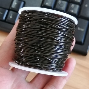 牛筋线1.0弹力线菩提木珠手串单圈穿绳珠线咖色透明水晶线diy线材