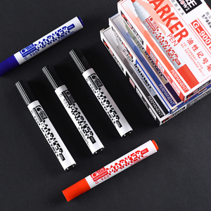 金万年记号笔油性防水不掉色快递物流笔箱头笔不可擦纤维笔头耐磨颜色艳丽黑色红色蓝色G-900