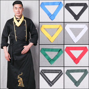 贵王者厨师领巾厨房厨师长领结男厨师工作服汗巾红色西餐工作围巾