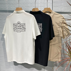 简约印花polo衫男短袖夏季 广州uus站西风格男装