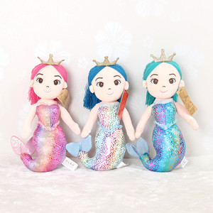 新款可爱创意美人鱼公仔卡通毛绒玩具人鱼公主布娃娃玩偶生日礼物