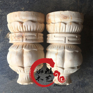 东阳木雕垂花柱莲花柱雕花柱悬梁头吊挂吊梁柱头古建装修实木雕刻