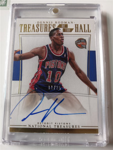 nba球星卡 罗德曼25编限量高端国宝名人堂精品亲笔签名卡 签字卡