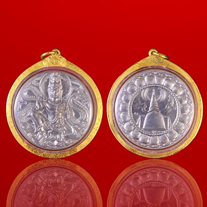 露露泰国佛牌 龙婆龙耐2529泽度金天神哥锡铁版本纯金壳 只售正品