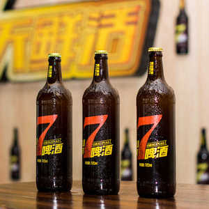 山东特产 泰山啤酒泰山原浆啤酒7天鲜活720ml 10度红7泰山红7啤酒