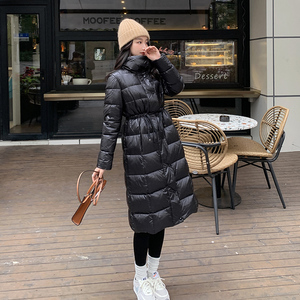 冬季女娇小矮个子150cm中长款过膝羽绒服155搭配显高145洋气外套s