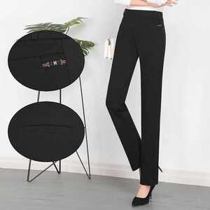 杜鹃鸟女裤d2137款小直筒休闲裤松紧腰高腰百搭休闲裤2020秋冬季