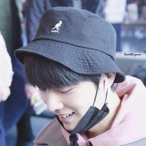 kangol袋鼠渔夫帽女肖战同款夏季新款防晒帽网红情侣韩版盆帽子男