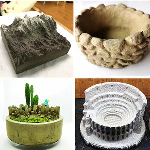 硅胶水泥花盆模具 假山模具 都市风模具 竞技场模具 石头花盆模具