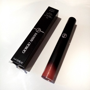 armani阿玛尼 黑管漆光唇釉#500网红锦鲤色水润镜面微闪