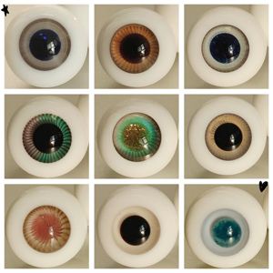ob11玻璃眼珠 美结猪 8mm 10mm玻璃眼睛 低弧 彩瞳袋装 现货掉落