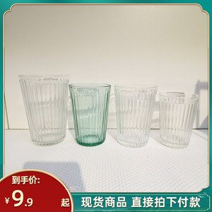 包邮IKEA宜家瓦达恩钢化玻璃杯子透明家用喝水中餐厅柠檬蜂蜜水杯