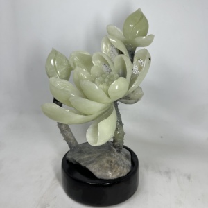 000人付款天猫玉说和田玉老坑碧玉荷花玉摆件玉石家玄关居客厅办公室