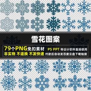 雪花图案png免抠背景素材圣诞节冬季飘雪飞雪花纹高清图片psd ppt