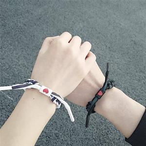 全息反光小狮子鞋带手链男士潮牌手环女网红韩版情侣编织手绳手饰