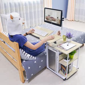 悬挂简易床上用懒人小电脑桌升降床边移动折叠飘窗台式桌现代家用