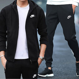 nike耐克运动套装男装2018夏季薄款运动服休闲外套收口裤子长裤