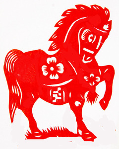 生肖马剪纸半成品  学生幼儿童手工剪纸 图样 diy手工