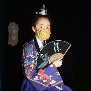 小鱼家【锦衣卫】口罩遮面具复古风汉服配饰原创设计低配万宝德款