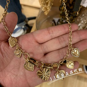 jj美国代购 jcrew  金色爱心项链 f650
