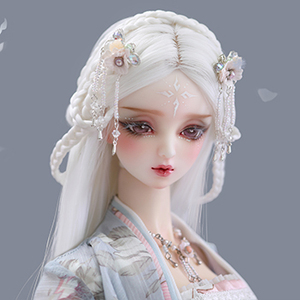 as天使工房,bjd假发,3分女白色华玥古装盘发,wg317041