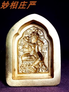 经典老擦擦复刻模具 蒙古官造绿度母4cm黄铜擦擦模具 无现货