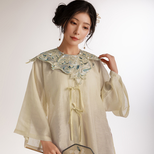 挽秀辞淘宝挽秀古风汉服云肩明制汉元素旗袍百搭古装流苏飘仙女舞蹈